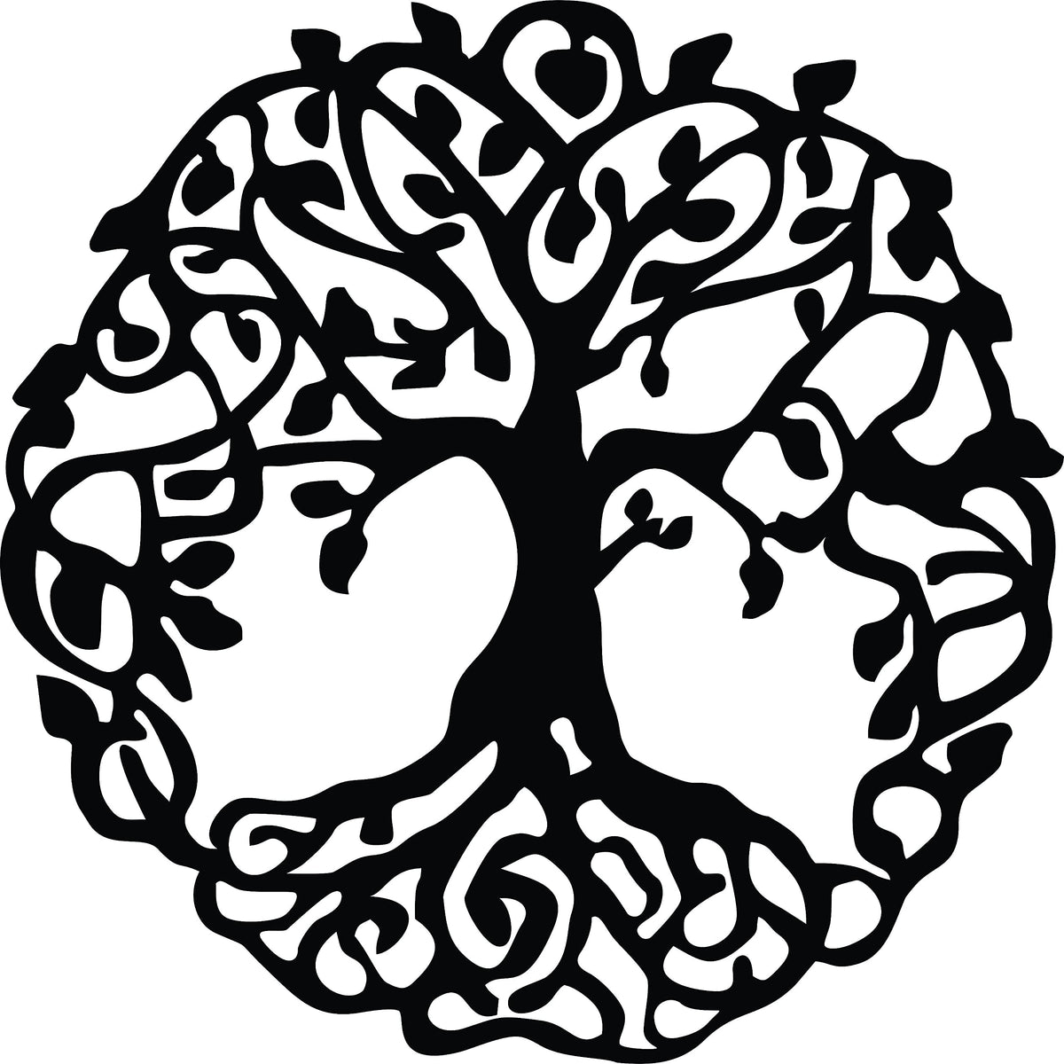 Black Bodh Tree wall decor with intricate detailing, the image is the enlarged image of the product.