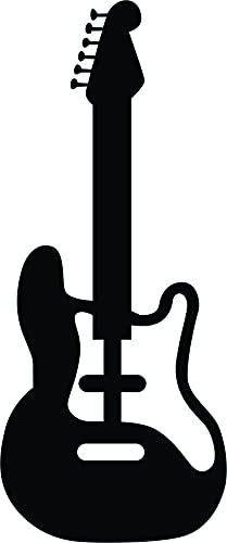 Black guitar-shaped musical wall art the image is the enlarged picture of the product.