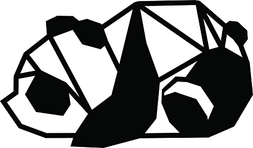 Geometric panda wall art made from MDF, showcasing a minimalist and modern design, the image shows the enlarged picture of the roduct.