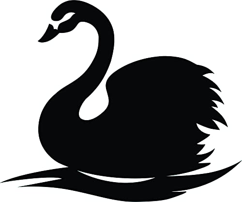 Black MDF swan wall decor , the image is the enlarged picture of the product.