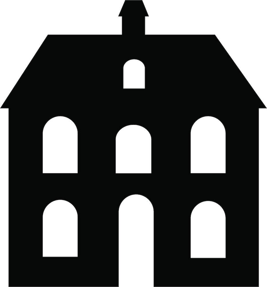 Black home-shaped wall art featuring a minimalist house design, the image is the enlarged picture of the product.