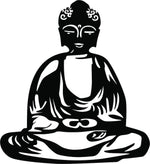 Black MDF Buddha wall art decor, the image is the enlarged picture of the product.