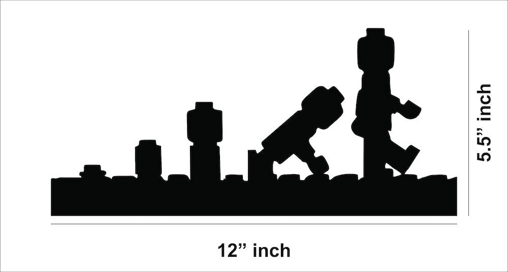 Black evolution-themed wall art depicting the progression of human evolution, the dimensional image of the product with 5.5 inch by 12 inch dimensions.