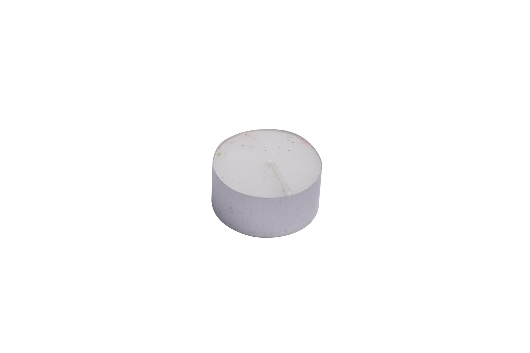 pack of 10 unscented long-burning tealight candles in purple floral box packaging

