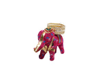 Multicolor elephant-shaped diya candle holders 
