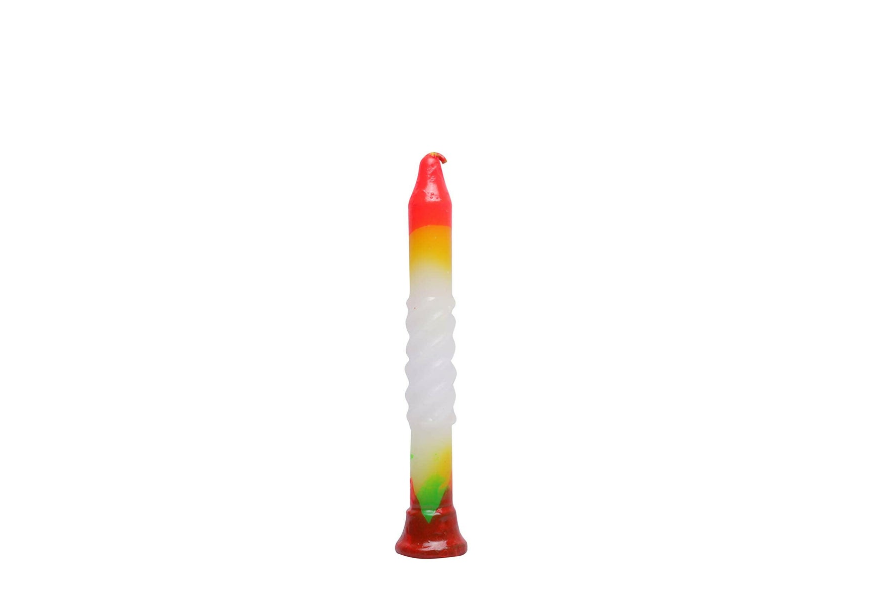 Multicolored pillar candles in a set, ideal for Diwali, Christmas, New Year, and church ceremonies