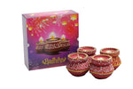 Multicolor Radhika matki candle diyas for festive decoration