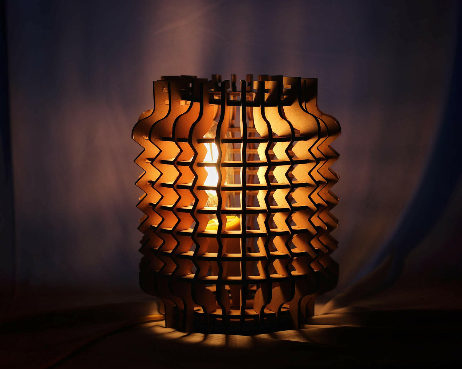 Matte black cage pendant lamp with exposed bulb and hanging cord