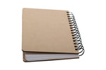 9x6 inch laser-cut floral wooden spiral notebook with 150 pages
