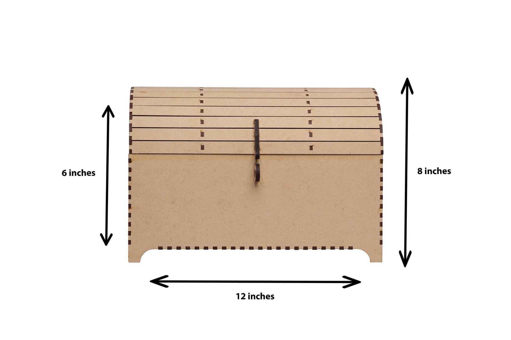 MDF treasure box wooden storage chest multipurpose keepsake organizer
