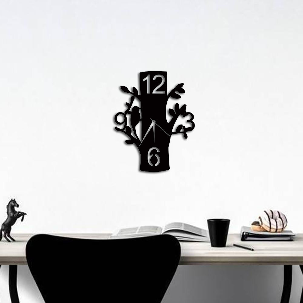 Tree Shape MDF Wooden Wall Clock