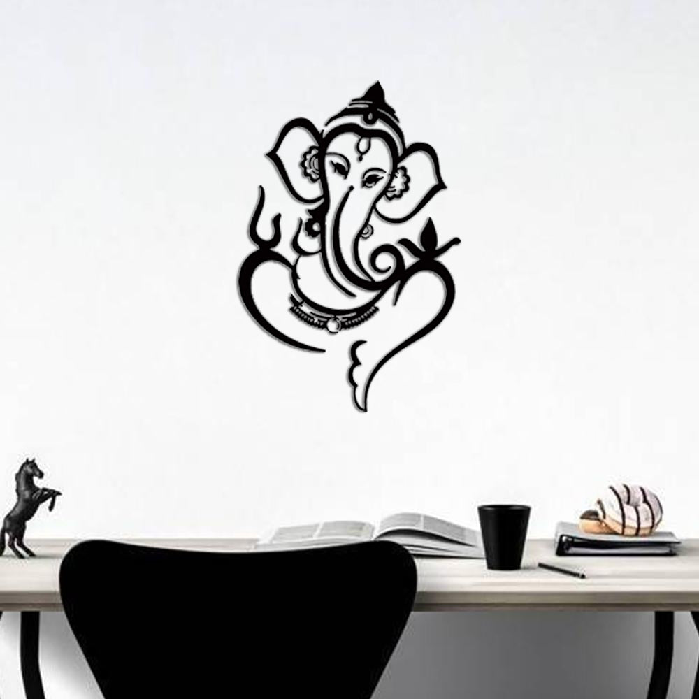  Lord Ganesha Design MDF Wooden Wall Hanging