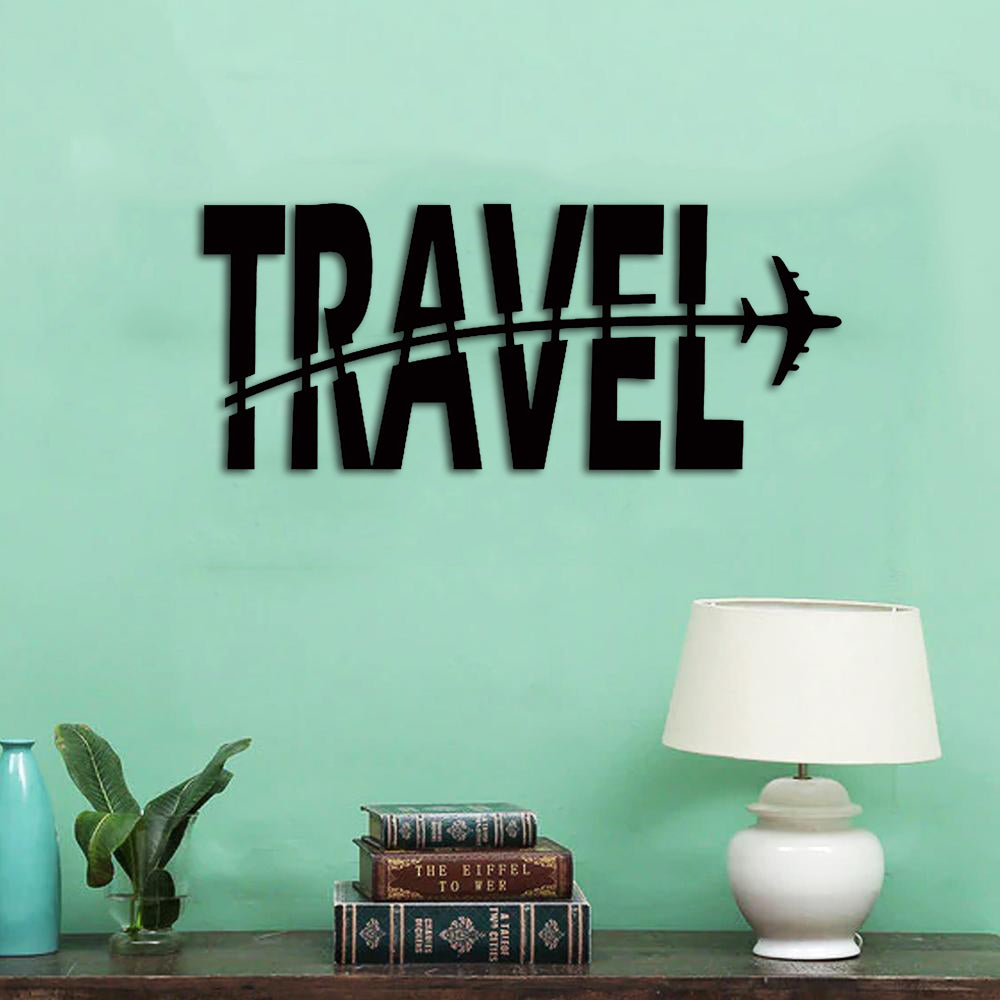 Travel Quoted Design MDF Wooden Wall Art Hanging